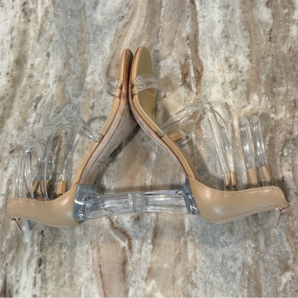 Women’s DELTAN Nicola clear strappy nude sandals- Size 7 - Picture 7 of 8